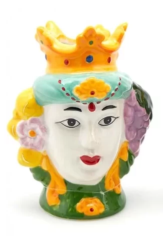 Oldenhof Siciliaans Hoofd Vrouw S ø 10 Cm X 14 Cm Aardewerk Groen 1 Oldenhof Siciliaans Hoofd Vrouw S ø 10 Cm X 14 Cm Aardewerk Groen