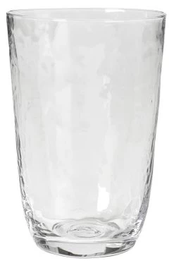 Broste Copenhagen Hammered Tumbler 500 Ml ø 9,2 Cm H 13,5 Cm Glas Transparant