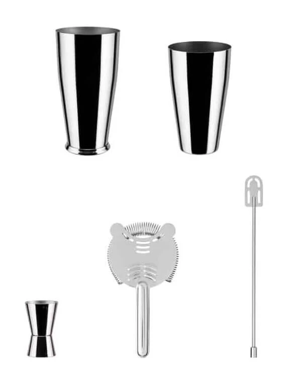 Alessi Lunar Eclipse Cocktailset Rvs 4-delig 1 Alessi Lunar Eclipse Cocktailset Rvs 4-delig