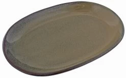 Oldenhof 1821 Ovale Serveerschaal ø 30,5 X 21 Cm Aardewerk Mosgroen