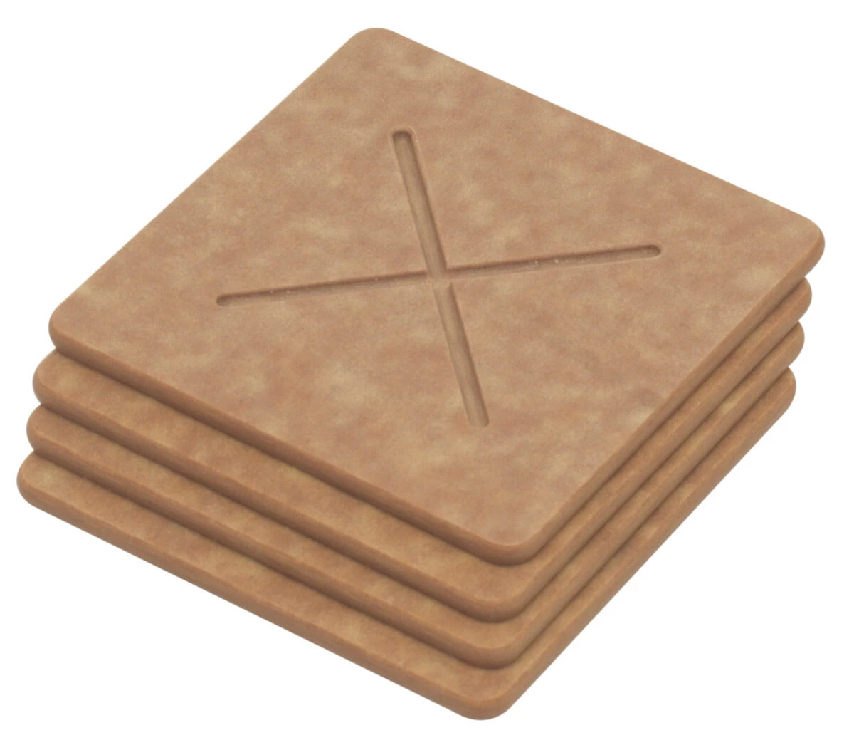Epicurean Onderzetters 10 X 10 Cm 4 Stuks Papiercomposiet Naturel 1 Epicurean Onderzetters 10 X 10 Cm 4 Stuks Papiercomposiet Naturel