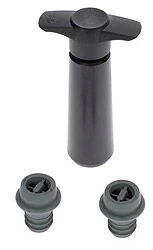 Vacu Vin Wijnpompset Kunststof Zwart 3-delig