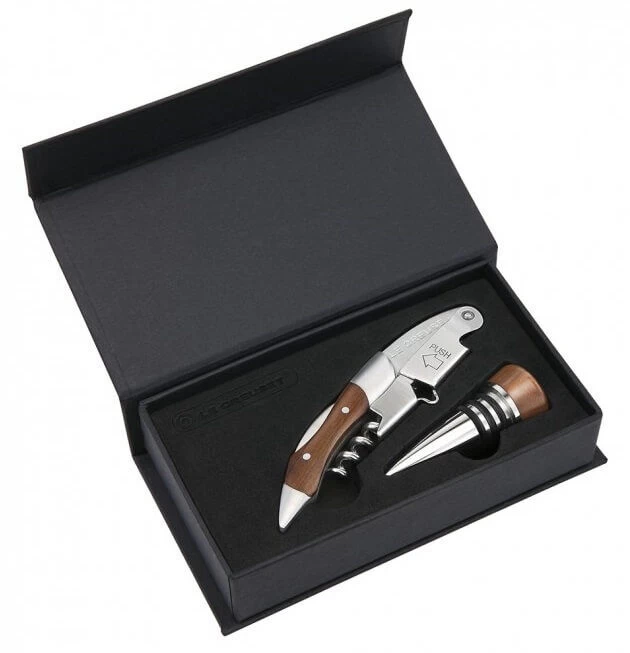 Le Creuset Screwpull WT-110 Kelnersmes Met GS-190 Wijnafsluiter Hout 2-delig 1 Le Creuset Screwpull WT-110 Kelnersmes Met GS-190 Wijnafsluiter Hout 2-delig