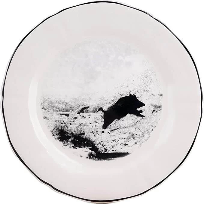 Gien Chambord Sanglier Dessertbord ø 23,2 Cm Keramiek 1 Gien Chambord Sanglier Dessertbord ø 23,2 Cm Keramiek