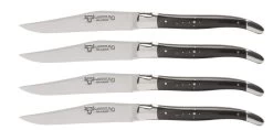 Laguiole En Aubrac Shepherd's Cross Steakmes 11,5 Cm Buffelhoorn 4 Stuks