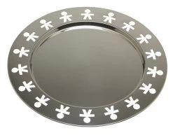 Alessi Girotondo Dienblad ø 40 Cm Hoogte 1,4 Cm Rvs