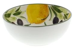 Oldenhof Ronde Schaal Met Citroenen En Olijven ø 21 Cm Aardewerk Wit -Glaswerk Winkel 6522 100392 3