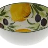 Oldenhof Ronde Schaal Met Citroenen En Olijven ø 21 Cm Aardewerk Wit