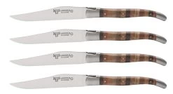 Laguiole En Aubrac Steakmes 11,5 Cm Woodstock 4 Stuks