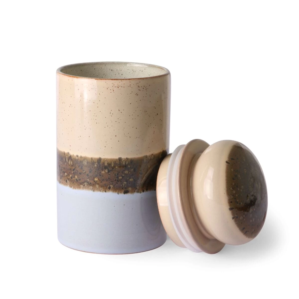 HK Living 70's ACE6964 Lake Voorraadpot ø 11 X 22,5 Cm Aardewerk 2 HK Living 70's ACE6964 Lake Voorraadpot ø 11 X 22,5 Cm Aardewerk - Afbeelding 2