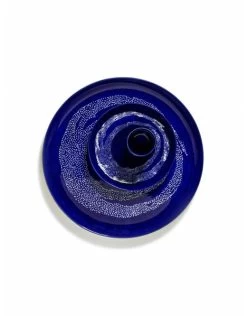 Serax Feast By Ottolenghi Bord S ø 19 Cm H 2 Cm Aardewerk Lapis Lazuli + Swirl-Dots White -Glaswerk Winkel b8921004is3