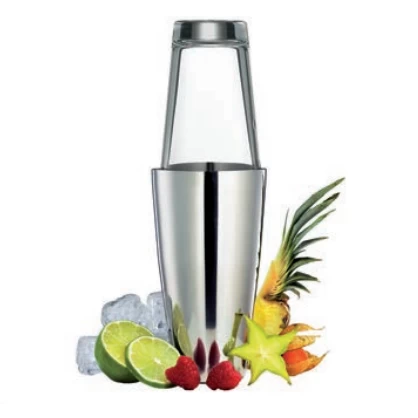 Cilio Boston Cocktailshaker 400 Ml Rvs Glas 1 Cilio Boston Cocktailshaker 400 Ml Rvs Glas