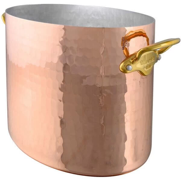Mauviel M'30 Champagnekoeler Voor 2 Flessen Gehamerd Koper Messing Greep 1 Mauviel M'30 Champagnekoeler Voor 2 Flessen Gehamerd Koper Messing Greep