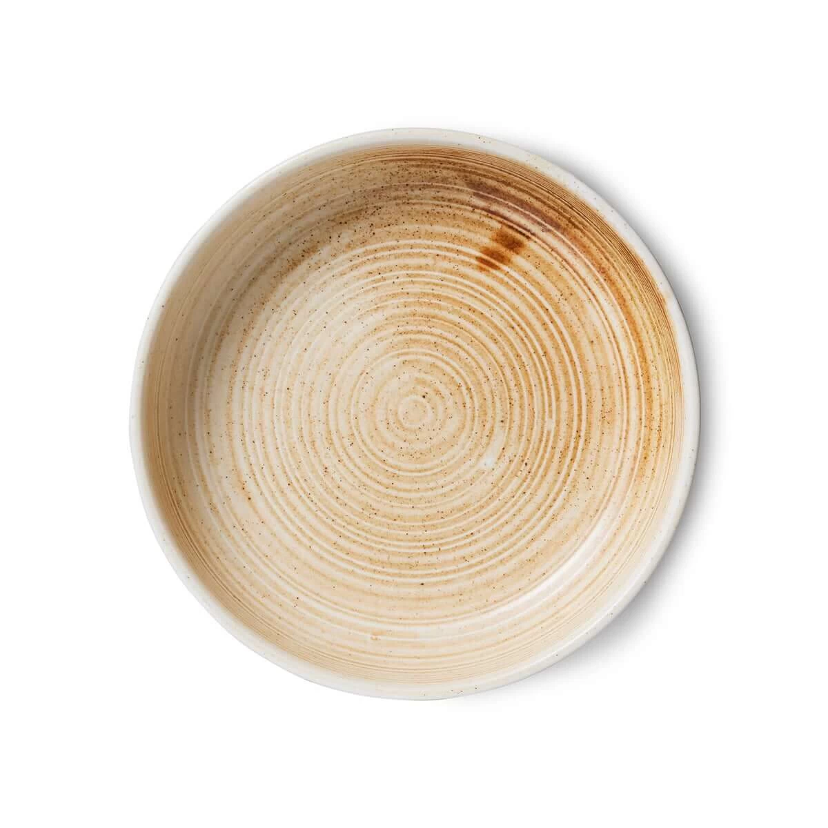 HK Living Chef Ceramics ACE7141 Diep Bord ø 21,5 Cm Aardewerk Rustic Cream/Brown 1 HK Living Chef Ceramics ACE7141 Diep Bord ø 21,5 Cm Aardewerk Rustic Cream/Brown