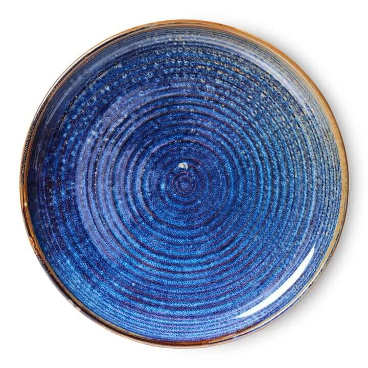 HK Living Chef Ceramics ACE7145 Dinerbord ø 26 Cm Aardewerk Rustic Blue 1 HK Living Chef Ceramics ACE7145 Dinerbord ø 26 Cm Aardewerk Rustic Blue