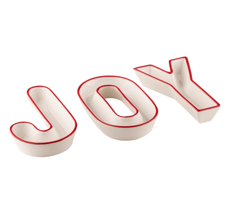 Ladelle Letters Joy Schalenset Porselein 3-delig 1 Ladelle Letters Joy Schalenset Porselein 3-delig