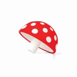Ototo Magic Mushroom Wijnstop En -trechter Silicone Rood/wit