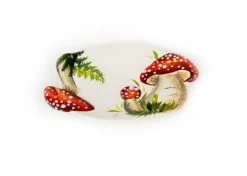 Oldenhof Ovale Schaal Paddenstoel Medium Rood/wit