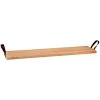 Bowls And Dishes Puur Hout Serveertray Met Lederen Handgrepen 89 X 19,5 Cm Beukenhout
