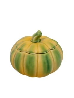 Bordallo Pompoen Pot Met Deksel 4,3 Liter Aardewerk Geel/groen