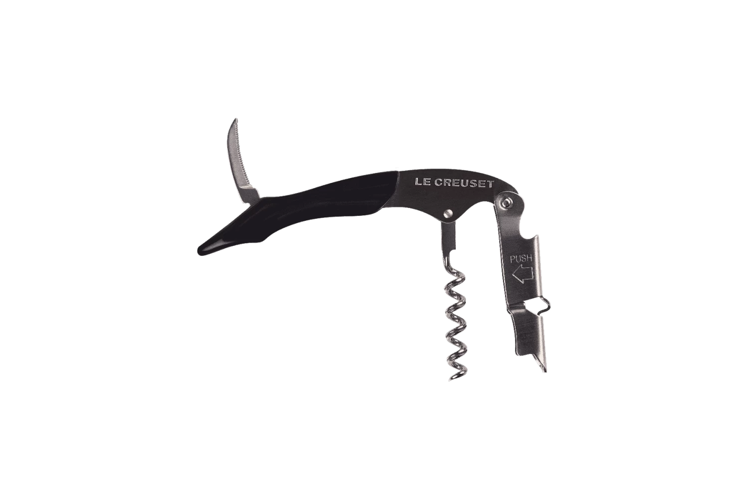 Le Creuset Screwpull Kelnersmes 12 Cm Rvs Zwart 2 Le Creuset Screwpull Kelnersmes 12 Cm Rvs Zwart - Afbeelding 2