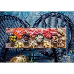 Bowls And Dishes Rose Wood Rechte Serveerplank Met Metalen Handvat 59 Cm -Glaswerk Winkel rs1049 4 1