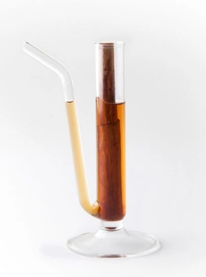 100% Chef Test Shot Reageerbuis Op Voet Met Rietje Glas 1 100% Chef Test Shot Reageerbuis Op Voet Met Rietje Glas