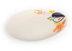 Oldenhof Vis En Zeevruchten Ovale Schaal 37 X 36 Cm