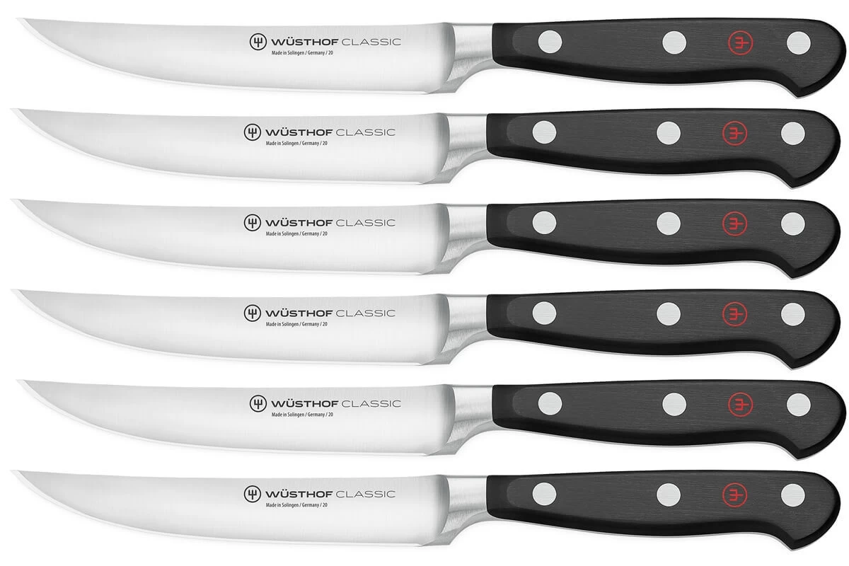 Wüsthof Classic Steakmessenset Messenstaal 6 Stuks 1 Wüsthof Classic Steakmessenset Messenstaal 6 Stuks