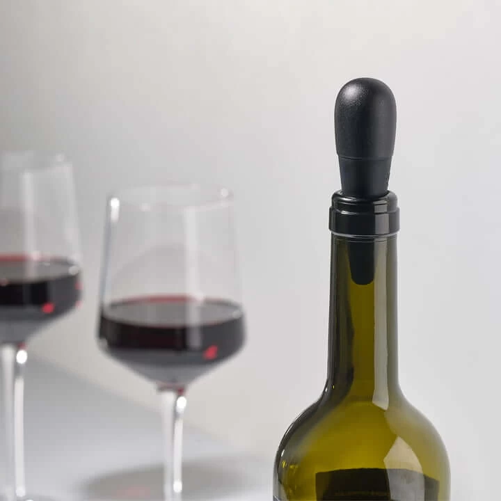 Zone Denmark Egg Wijnstop 6,4 Cm Kunststof Zwart 2 Zone Denmark Egg Wijnstop 6,4 Cm Kunststof Zwart - Afbeelding 2